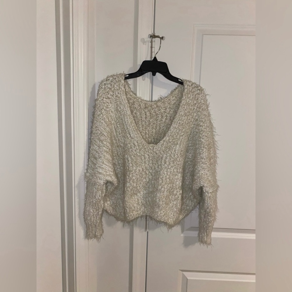 Cozy Cream V-Neck Sweater
